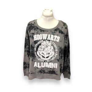 Harry Potter Junior’s Lace Up Shoulder Long Sleeve Knit Pullover Graphic Top